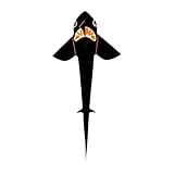 predolo Outdoor Drachen Riesenhai Einleiner Flugdrachen Gartenspielzeug Freizeitaktivität Robustes Netzgewebe Fiberglas für Erwachsene Garten Strand Park