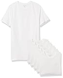 Amazon Essentials Herren Rundhals-Unterhemden aus Baumwolle, vielseitige Soft Basics, 6er-Pack, White, Medium