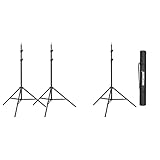 Neewer 190 cm Aluminium-Stativständer für Studio Kits, Fotografie Lichter, Softboxen, Pro Foto-Lichtständer, 190 cm, mit Tragetasche für Aufhellschirme, Lichtwannen, Leuchten, Hintergründe etc.