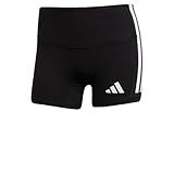 adidas Women's Volleyball 3-Stripes 4 Inches Shorts, Black, M 4 inch