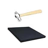 LNGJIN 15cm Mini Hammer,Schmuckherstellung Kugelhammer,Schmuck Mini Hammer,Mini-Kugelhammer,Kugel Kugelhammer,Kugelschreiber Hammer,Mini Hammer mit Gummibankblock für Schmuckherstellung DIY Handwerk