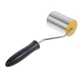 BRIGHTFUFU Edelstahl Teig Nudelholz Mit Rutschfestem Griff Professionelle Backrolle Für Gleichmäßiges Ausrollen Von Pasta Keksen Pizza Und Teig Lang Küchenwerkzeug Für Hobby