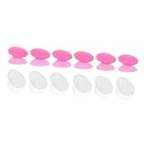 NIYANGLE 12Stücke Silikon Lippenbürsten Schutzabdeckungen Verlust Lippenpinsel Schutz Make Up Pinsel Kopf Silikon Abdeckung Halbsichtbar Und Transparent