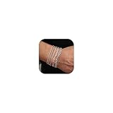 LOLIAS 5 Stück Silber Armbänder für Herren Edelstahl Armbänder Herren Kubanisches Gliederseil Figaro Kette Armband Set für Herren Damen Schmuck Geschenk für Männer ihn Vater Freund Ehemann
