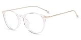 Firmoo Anti Blaulicht Brille Damen Herren, Retro Panto Brille Anti 400UV Computerbrille Bildschirme Arbeitsplatzbrille