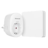 DEWENWILS Funksteckdose mit Fernbedienung, Plug-In Ein/Aus Funk-Wandschalter, Kein Kabel Erforderlich, 3680W, Erweiterbarer Lichtschalter für Feiertagsdeko, 30M Reichweite, Weiß