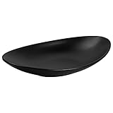 Hoxfly Tablett Schwarz, Schlüsselablage Schale, Schale Schwarz, Oval Schlüsselschale, Schmucktablett, Eingangsbereich Schale Tablett Dekoschale, für Flur Schlüssel Schmuck Münzen