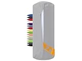 npluseins 2er Pack - Bezug für Nackenrollen 40x15 cm 100% Baumwolle 1600.2330, 40 x 15 cm, Silber