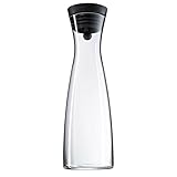 WMF Basic Wasserkaraffe 1,5 liter, Glaskaraffe mit Deckel 1,5 l, Silikondeckel, CloseUp-Verschluss