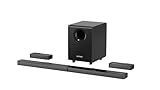 ULTIMEA 7.1.4 Soundbar mit Dolby Atmos, Sound Bar für TV Geräte, Echtes Heimkino-Surround Soundsystem, Soundbar mit Einstellbarem Kabellosem Subwoofer und 2 Rear-Lautsprechern, Nova S90