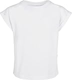 Urban Classics Mädchen Girls Organic Extended Shoulder Tee T Shirt, Weiß, 158-164 EU