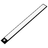 Toddmomy Ultradünne LED Sensorleuchte mit Bewegungsmelder Kabellose Wiederaufladbare Nachtlichtleiste für Schrank Garderobe und Raumdekoration Energiesparend und Installieren Warmweiß