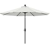 ABCCANOPY Sonnenschirm 230 cm, Strandschirm, Beidseitig um 30° knickbar, UPF 50+, Wasser- und Winddicht, Stabil, für Terrasse, Balkon, Markt... Hellbeige