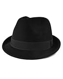 Zylioo M-L Filz-Gangster Hut, Großer Trilby Fedora, Winter Panama Bogarthut Mafia