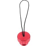 GAROZATION Staubkappe für Reglertankventil Gewinde Endkappe aus Robustem Material Rot mit Kabel für Tauchen Tauchflaschenverschluss