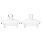 FIXOSHEE 2 Stück pack Ersatz Glasdeckel für 1000 Ml Teekannen Hitzebeständig Transparent Passgenau Universeller Teekannen Deckel mit Dicht Schließendem Griff für Teezubereitung zu Hause
