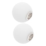 GARVALON 2 Stück Glas Lampenschirm Weiße Milchglas Glaskugel mit Gewindefassung Ersatz Halbkugel Lampenschirm für Tisch Pendelleuchten Innenbereich