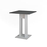 Vicco Esstisch Repose, Weiß/Anthrazit, 65 x 65 cm