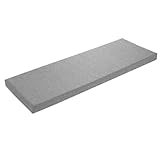 sleepling Bankauflage 120x40 cm hellgrau, Sitzkissen Outdoor & Indoor, Bankpolster, Bezug waschbar, Unterseite Antirutsch, Made in EU
