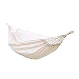 SHINEOFI Outdoor Canvas Hängematte Leichter Robuster Camping hängesessel mit Bindeseil Reißfest Waschbar für Wandern Reisen und Freizeit im Freien