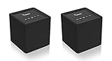 Sky Vision (2-Raum Set mit Chromecast Built-in für kabelloses Musikstreaming, kompatibel mit Android und iOS, Multiroomfähig, Bluetooth, Google Home, Spotify Connect, 10 Watt Box, schwarz