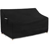Dokon 3 Sitzer Gartenbank Schutzhülle Wasserdicht Winterfest 420D Oxford Gewebe Winddicht Anti-UV Abdeckung für Gartenbank, Gartensofa Abdeckung mit Belüftungsöffnungen - 163x66x63/89cm