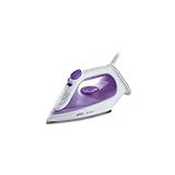 Braun TexStyle 1 V-Dampfbügeleisen mit SuperCeramic-Beschichtung, leichtes und schnelles Bügeln, schnelles Aufwärmen, Eco-Modus, einfache Befüllung 220 ml, 2000 W, SI 1080 VI, Weiß, Violett