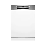 Bosch SMI4ECS28E, Serie 4, Smarter Geschirrspüler Teilintegriert 60 cm, Besteckschublade, Spülmaschine Made in Germany, besonders leise, Extra Trocknen, SpeedPerfect+, Programmassistent, Edelstahl