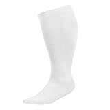 Breite Waden-Kompressionsstrümpfe für Damen und Herren, Durchblutung, Übergröße, kniehohe Stützstrümpfe, dicke Strumpfhose für Damen, weiß, 4XL