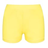 FEESHOW Kinder Mädchen Badehose Kurz Schwimm- Strandshorts Stretch Sport Shorts Laufen Beach-Shorts A_Gelb 146-152/11-12 Jahre