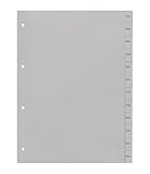 Ordnerregister Jan.-Dez., neutral, ohne Deckblatt, 12-teilig, DIN A4, Register aus PP, strapazierfähige Trennblätter für Ordner, lichtgrau