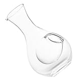 TOKIDNY Kristallglas Wein Dekanter mit Daumenmulde Transparenter Glas Weinverteiler und Dekantierkaraffe für Zuhause Dekorativer Likörspender Leicht zu Reinigen für Restaurant und Bar