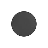 Villeroy & Boch - Manufacture Rock Brotteller 16 cm Schwarz, Spülmaschinenfest, Mikrowellensicher, Teller Schwarz, Kleiner Teller, Snackteller, Geschirr, Premium Porzellan