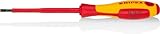 KNIPEX Schraubendreher für Schlitzschrauben isolierender Mehrkomponenten-Griff, VDE-geprüft brüniert 202 mm, 98 20 40