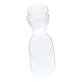 LIGIGWASH Kreative Humanförmige Glaskaraffe mit Becher Hitze und Kältebeständig Multifunktional für Wasser Tee Saft Robustes für Büro Zuhause Restaurant Glasbecher