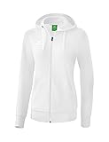 Erima Damen Basic Hooded Sweatshirt Jacke, Weiß, 42 EU
