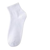 YIMAISZQ Kuschelsocken 5pairs Set Herrensocken Schwarz Weiße Business -Baumwoll -Socks Casual Man Atmible Sport Short Sock-set6-eu38-43