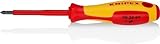 Knipex Schraubendreher für Kreuzschlitzschrauben Pozidriv® brüniert, isolierender Mehrkomponenten-Griff, VDE-geprüft 187 mm 98 25 01