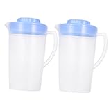 HOMOBABE 2Stücke Großer Pack Kühlbeständiger Saftkessel Transparente Wasserkaraffe für Haushalte zum Servieren von Fruchtsäften und Getränken Ergonomischer Griff Leicht zu Reinigen