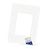 PHOTOLINI Passepartout Karton 30x40 cm außen für Bilder 20x30 cm, Reinweiß, 1,5 mm, säurefrei, alterungsbeständig, Schrägschnitt - Präsentation & Schutz Ihrer Bilder und Fotos