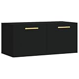 Schrank für Balkon Aktenschrank Haushaltsschrank Mehrzweckschrank Büroschrank - Wandschrank Schwarz 80x36,5x35 cm Holzwerkstoff für Garage Schlafzimmer Arbeitszimmer Outdoor