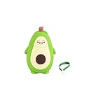 Isolierte Wasserflasche 248 ml Cartoon Avocado -Glas -Doppelschicht -Trinkbecher mit tragbarem Tragesteil Avocado Wasserflasche für Sportreisen und Schule
