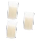 SOIMISS 3 Stück Votivkerzenbecher Weihnachtskerzen Verbrennung Kronleuchter Laterne Votiv-teelichter Kerzen Festival Schmelzer Spitzkerzen Diffusor Große Schwimmkerzen Schmilzt Weiß Glas