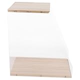 Mikinona Transparenter Schallplattenregal Holzständer mit Deckel CD und Dvd Aufbewahrungsbox Multifunktional für Schallplatten Kassetten und Bücher Kompakter Medienorganizer für