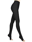 Evolyline Medizinische Kompressionsstrumpfhose Damen Herren Lang 15-20 mmHg, Klasse I Abgestufte kompressionsstrümpfe Stützstrümpfe Offene Zehe für schwangerschaft Krampfadern Ödeme lipödem