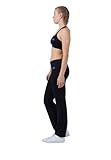 Sportkind Mädchen & Damen Flare Sport, Fitness Hose, Yogahose, Jazzpants, schwarz, Gr. 152