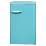Exquisit Retrokühlschrank RKS120-V-H-160F 122 L, taubenblau