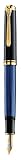 Pelikan Füllhalter Souverän 400, Schwarz-Blau, Feder M (mittel), hochwertiger Kolbenfüller im Geschenk-Etui, 994947