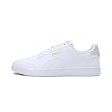PUMA Unisex Puma Shuffle Sneaker, Puma White-Puma White-Puma Team Gold, 39 EU