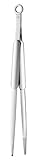 RÖSLE Spitzzange, Hochwertige Zange zum gezielten Greifen und Wenden von Speisen beim Kochen oder Braten, Edelstahl 18/10, hochglänzend/ matt, 31 x 2 x 6 cm, Silbern
